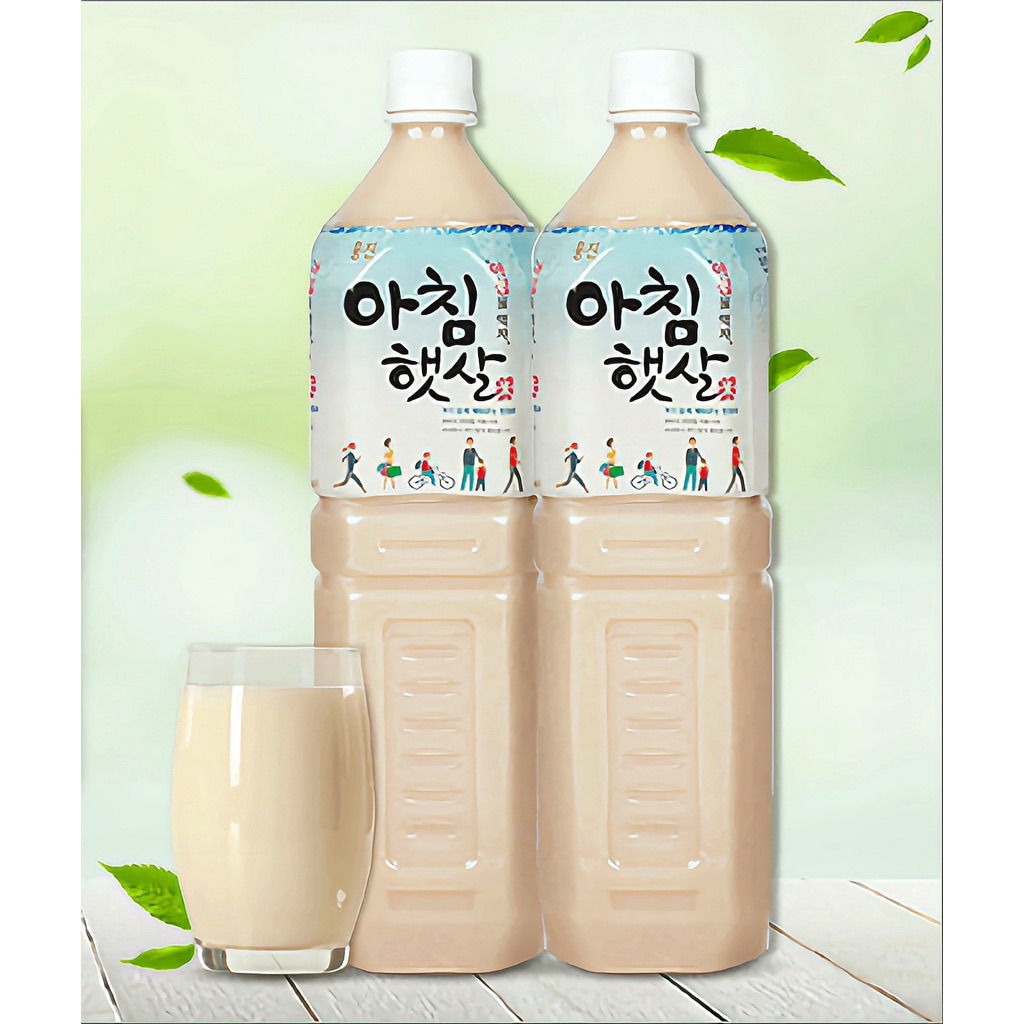 UỐNG LÀ GHIỀN  Chai 1.5 Lít Nước gạo rang Hàn Quốc Woongjin Morning Rice