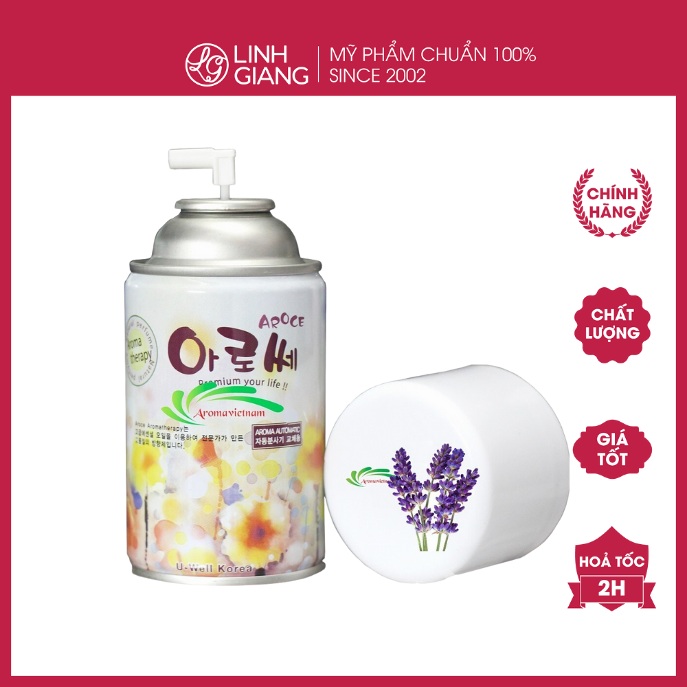 Xịt thơm phòng Aroce tinh dầu thơm tự nhiên có thể dùng cho máy xịt tự động Linh Giang chính hãng