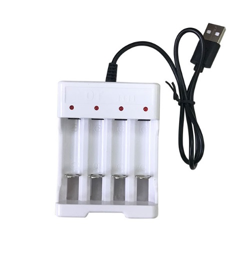 Bộ sạc pin AA, AAA 4 khe sạc thông minh đầu kết nối nguồn USB tiện dụng