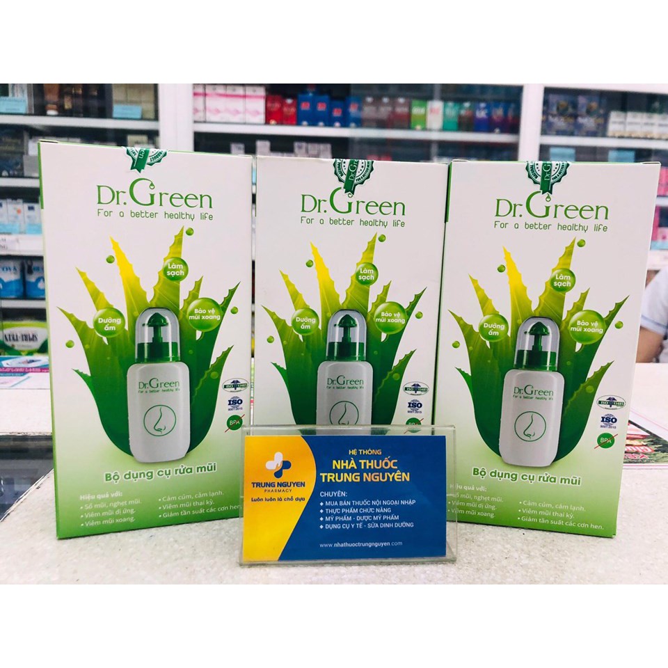 Bình rửa mũi dr green tặng kèm 10 gói muối chất lượng đảm bảo an toàn đến sức khỏe người sử dụng cam kết hàng đúng mô tả