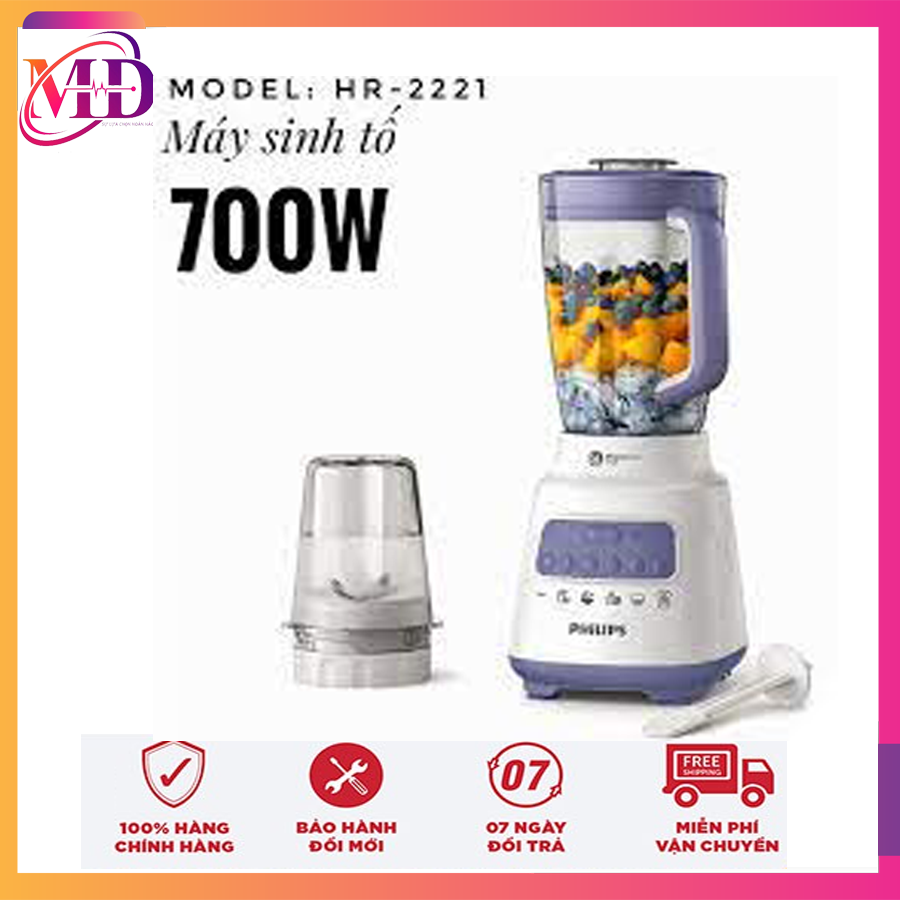 Máy Xay Sinh Tố Philips HR2221-00 700W – Chính Hãng Phân Phối – Bảo Hành 24 Tháng