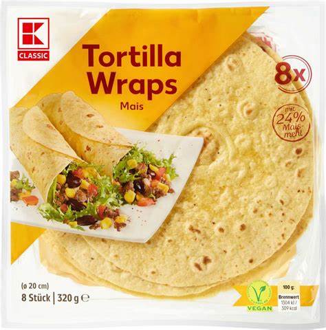 Vỏ Bánh Tortilla Ngô K-Classic Tortilla Wraps 6 miếng 370g