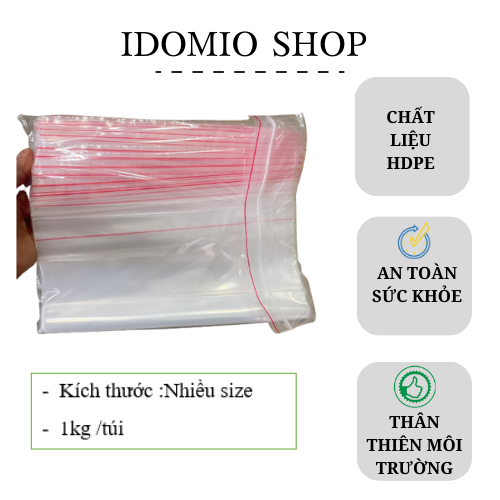 1kg túi zipper đựng thực phẩm tự hủy nhiều size