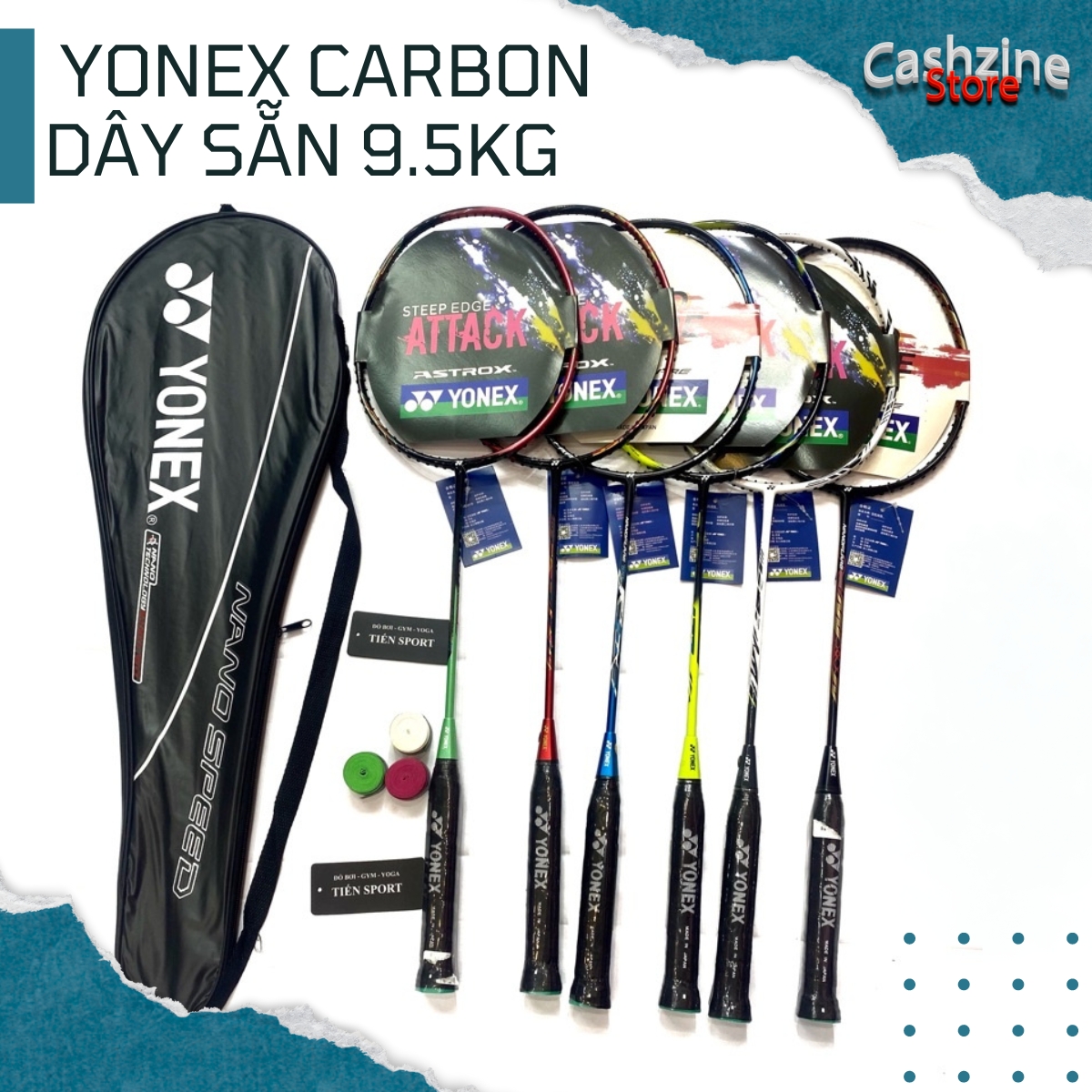 VỢT CẦU LÔNG ĐƠN Y0NEX HỢP KIM CARBON CỰC NHẸ 83 GRAM, LỰC CĂNG 9.5kg (TĂNG BAO VỢT VÀ QUẤN VỢT)