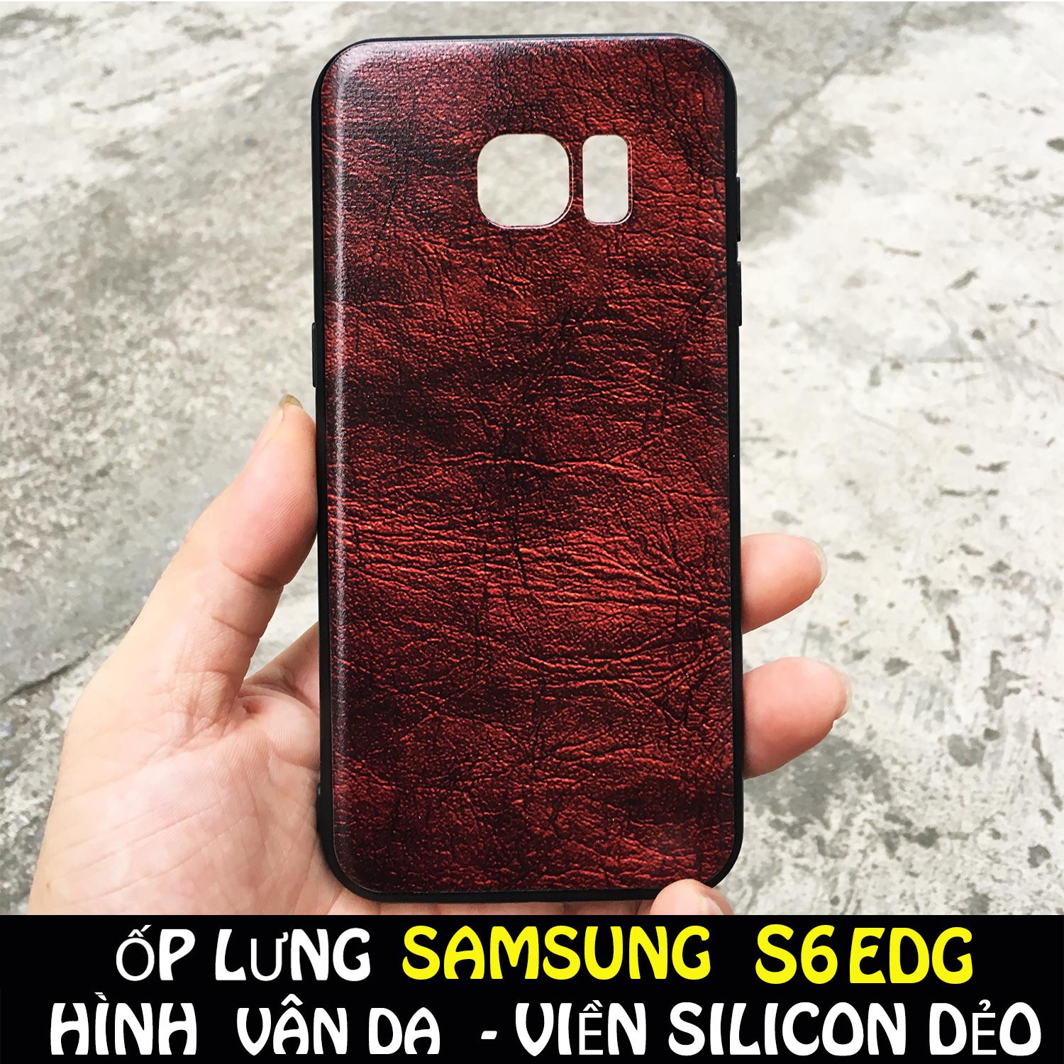 Ốp lưng hình vân da dành cho samsung s6edg