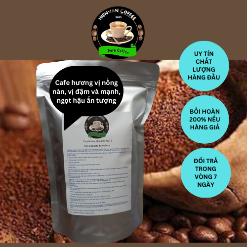 Cà phê Robusta và Arabica rang mộc nguyên chất 100%, xay pha phin, tặng muỗm pha cafe