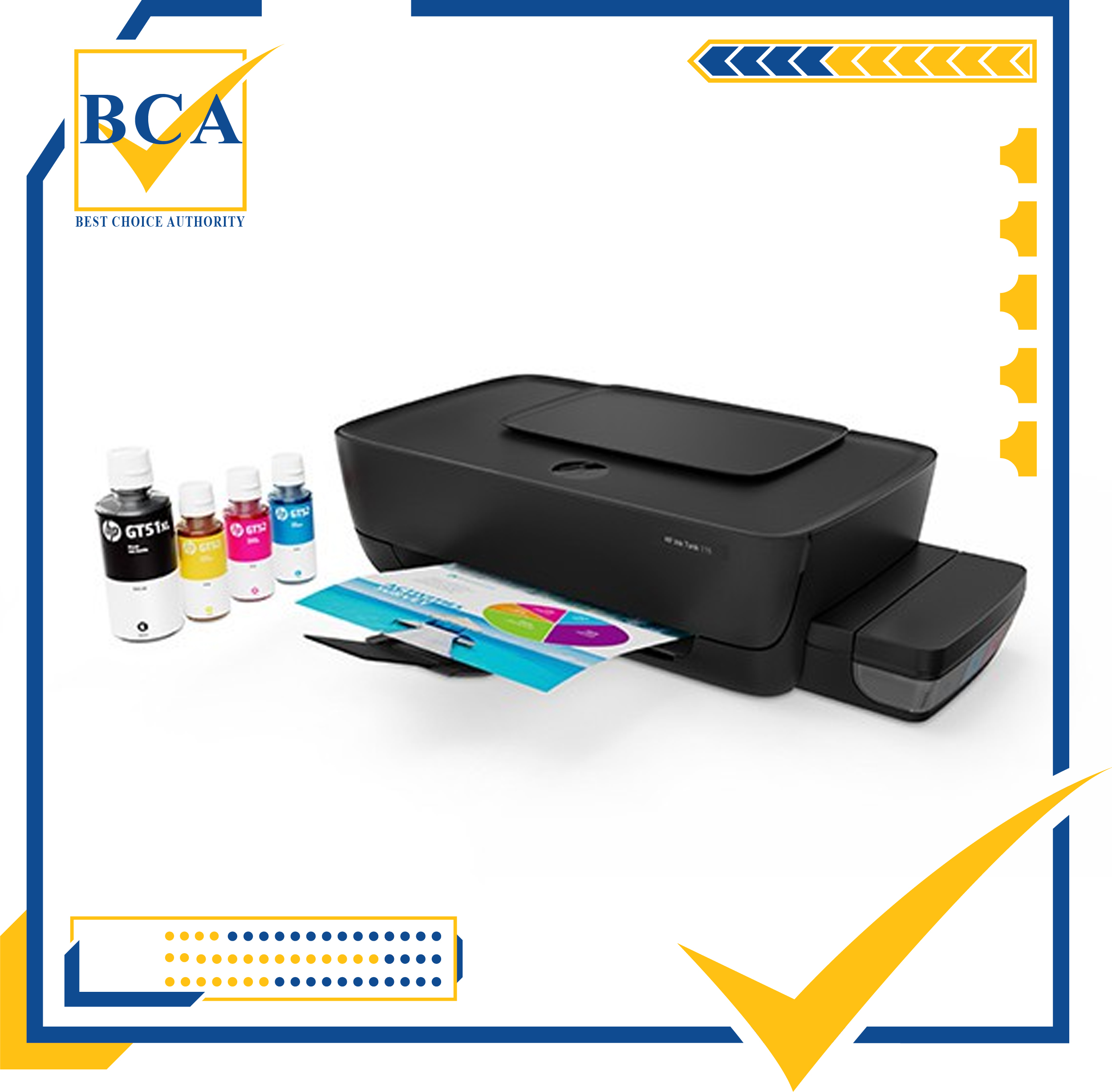 Máy in Phun Màu HP Ink Tank 115 đơn năng A4 (2LB19A) khổ A4,chi phí bản in cực rẻ với hệ thống mực liên tục CH