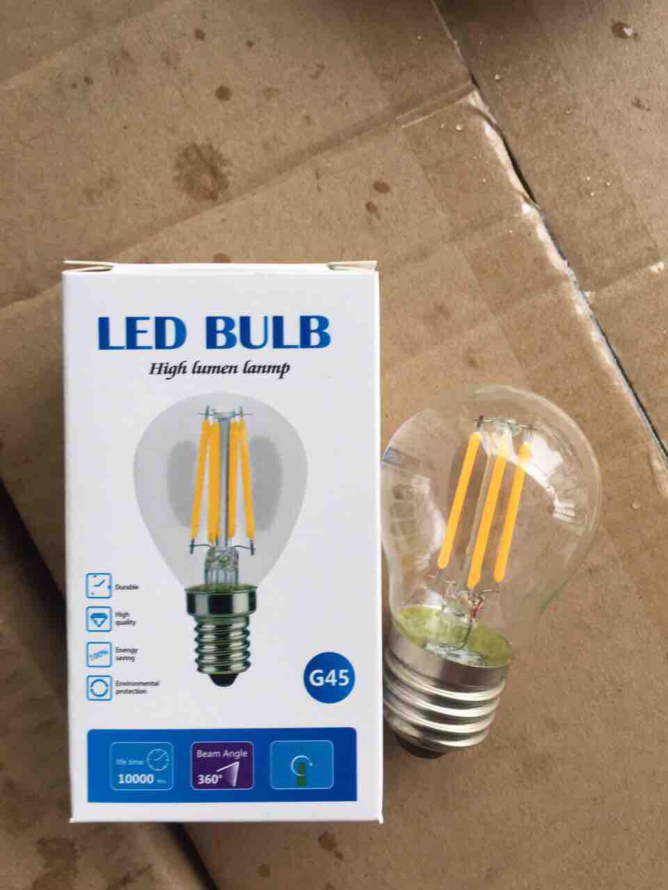 Bóng led Edison G45-4w ánh sáng vàng