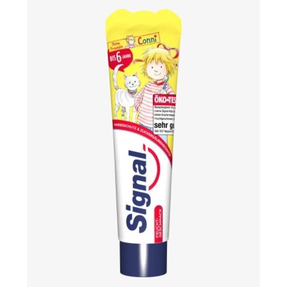 【hot sell】 Kem đánh răng cho bé ds 50ml cho trẻ em dưới 6 tuổi có thể nuốt được và không cay. Hàng Đức
