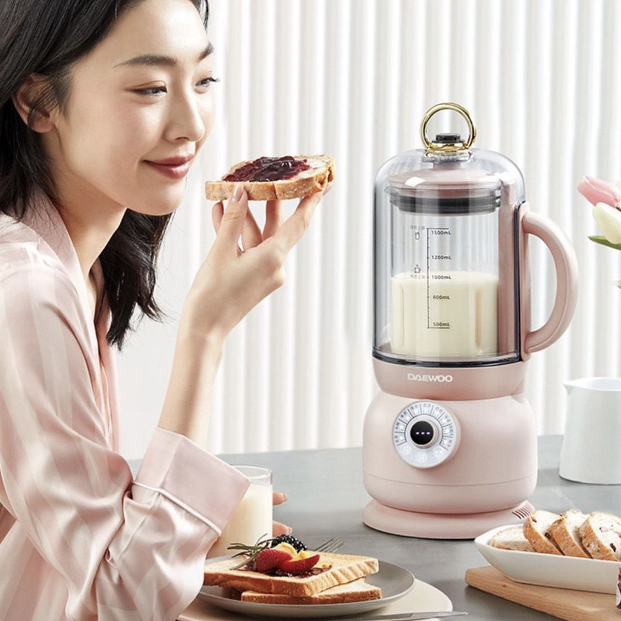 Máy làm sữa hạt deawoo fp02 1.5l kèm nắp chống ồn có 9 chức năng ,máy xay nấu đa năng, máy xay sinh tố dung tích 1.5l, máy làm sữa hạt daewoo mini 600ml, máy nấu sữa hạt daewoo đa chức năng ,máy xay sữa hạt đa năng bh 12 tháng