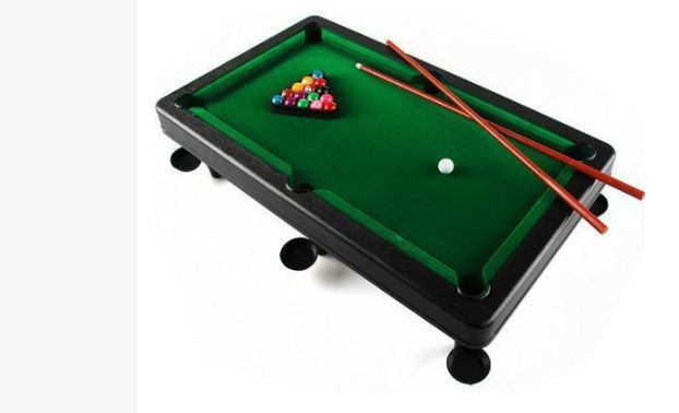 Loại Xịn Rẻ Vô Đối Hộp Bộ bàn Bi a mini MẶT NỈ 2 gậy Bàn chơi bida đồ chơi 6 lỗ mini cho bé vui chơi bia đồ chơi trẻ em giải trí