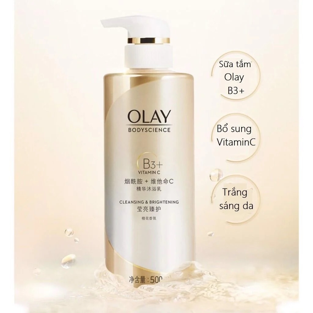 Sữa tắm trắng da body Olay B3 Vitamin C 500ml