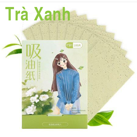 GIẤY THẤM DẦU 100 TỜ CHIẾT XUẤT TRÀ XANH