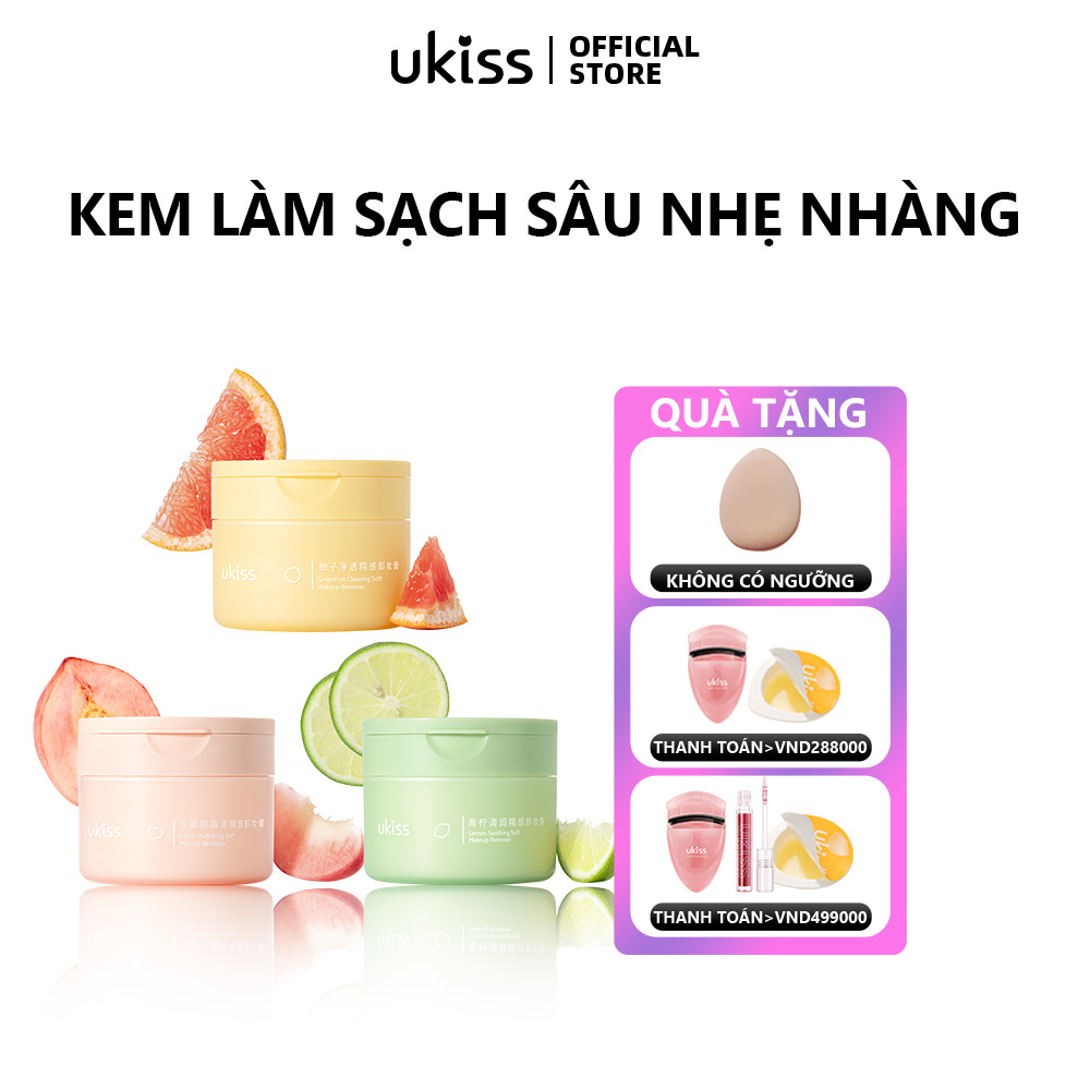 Ukiss tẩy trang kem nâng cấp mới Kem làm sạch nhẹ nhàng làm sạch sâu Kem làm sạch cho mặt có sẵn cho da nhạy cảm