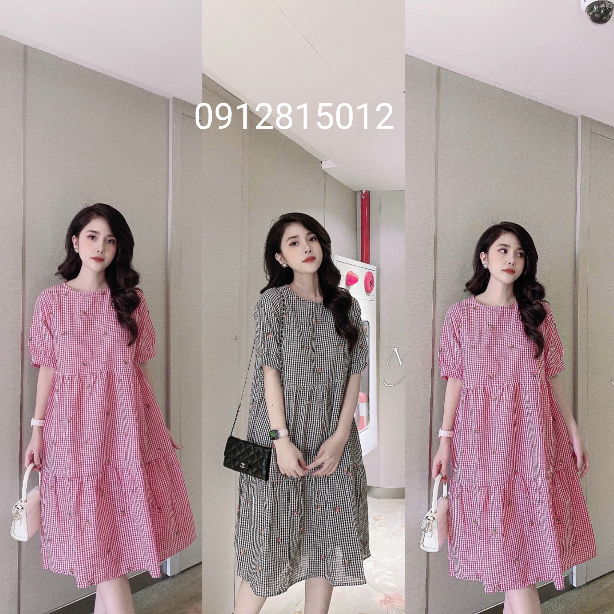 Váy bầu đẹp chất đũi Hàn mềm mát cho mẹ bầu và sau sinh-free size 43-70kg