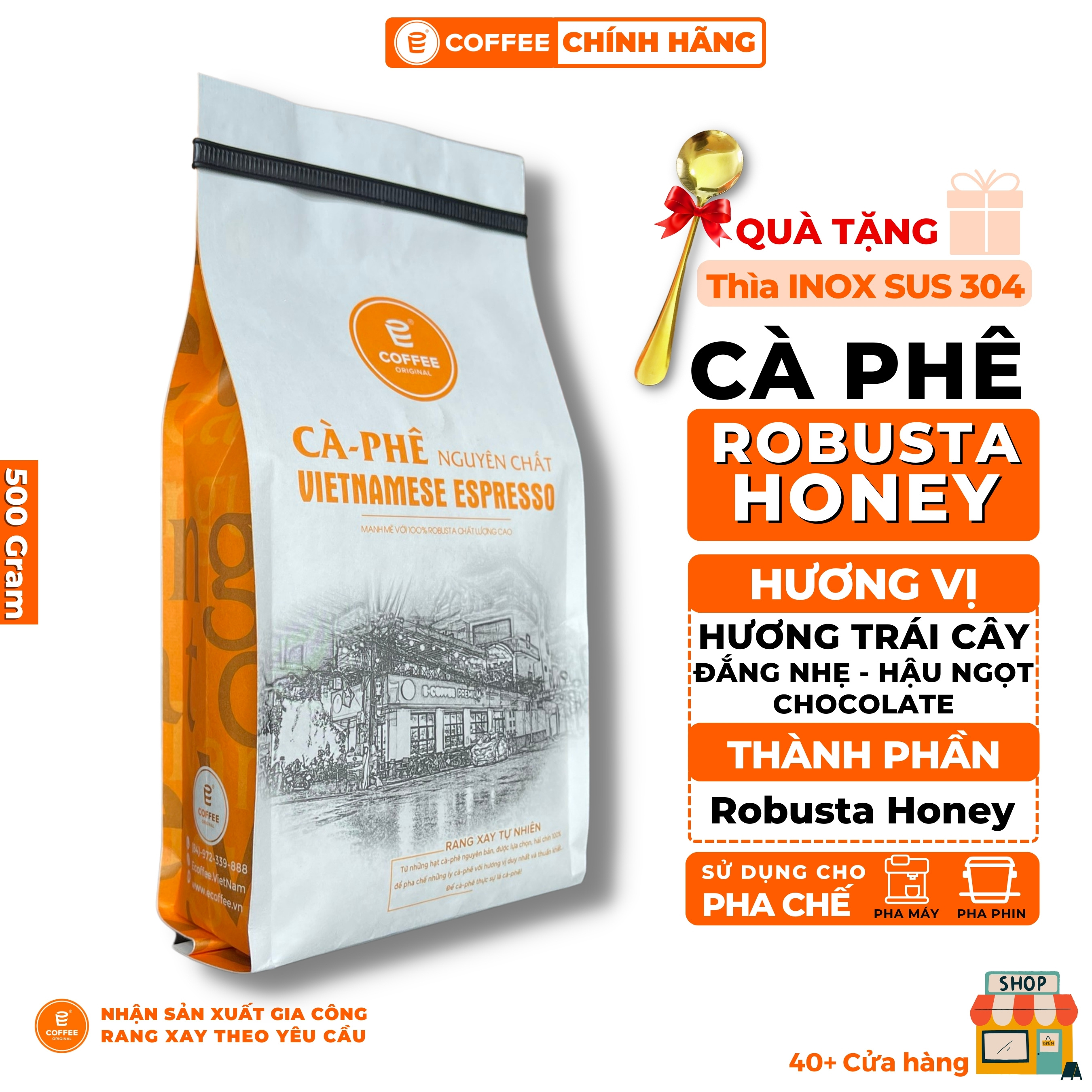 Coffee Robusta honey series Vietnamese espresso use fine robusta flavored