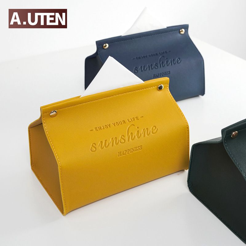 ✨ A.N Leather ssue Holder Rangular ssue cial Paper Cover Case k Contaer for Room Bedroom Car Home Office
