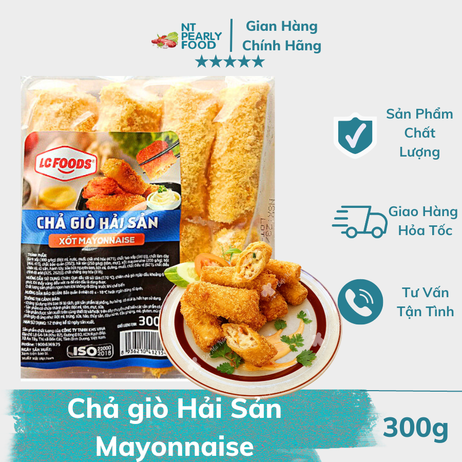 Chả giò hải sản xốt mayonnaise, bò cuộn lá lốt, chả tôm, chả cốm - thơm ngon, tiện lợi