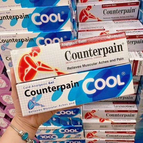 Combo 2 trai dầu xoa bóp 120gr Counterpain nóng và lạnh Thái Lan