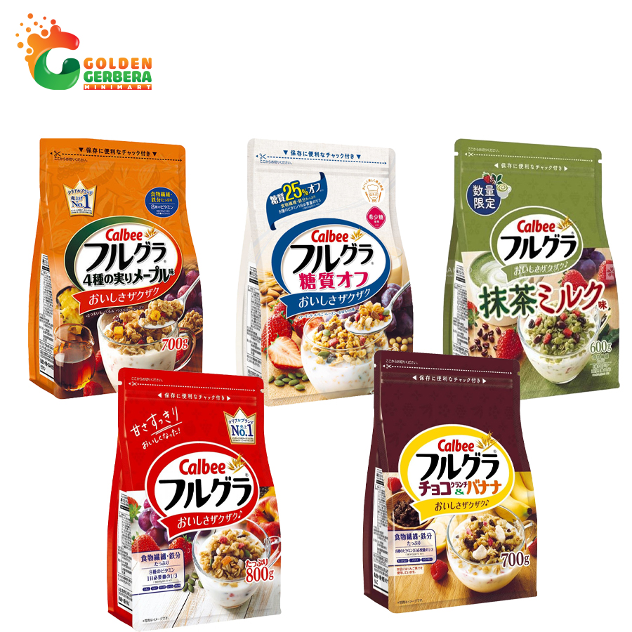 Ngũ cốc trái cây calbee nhiều vị 600g - 700g - 750g