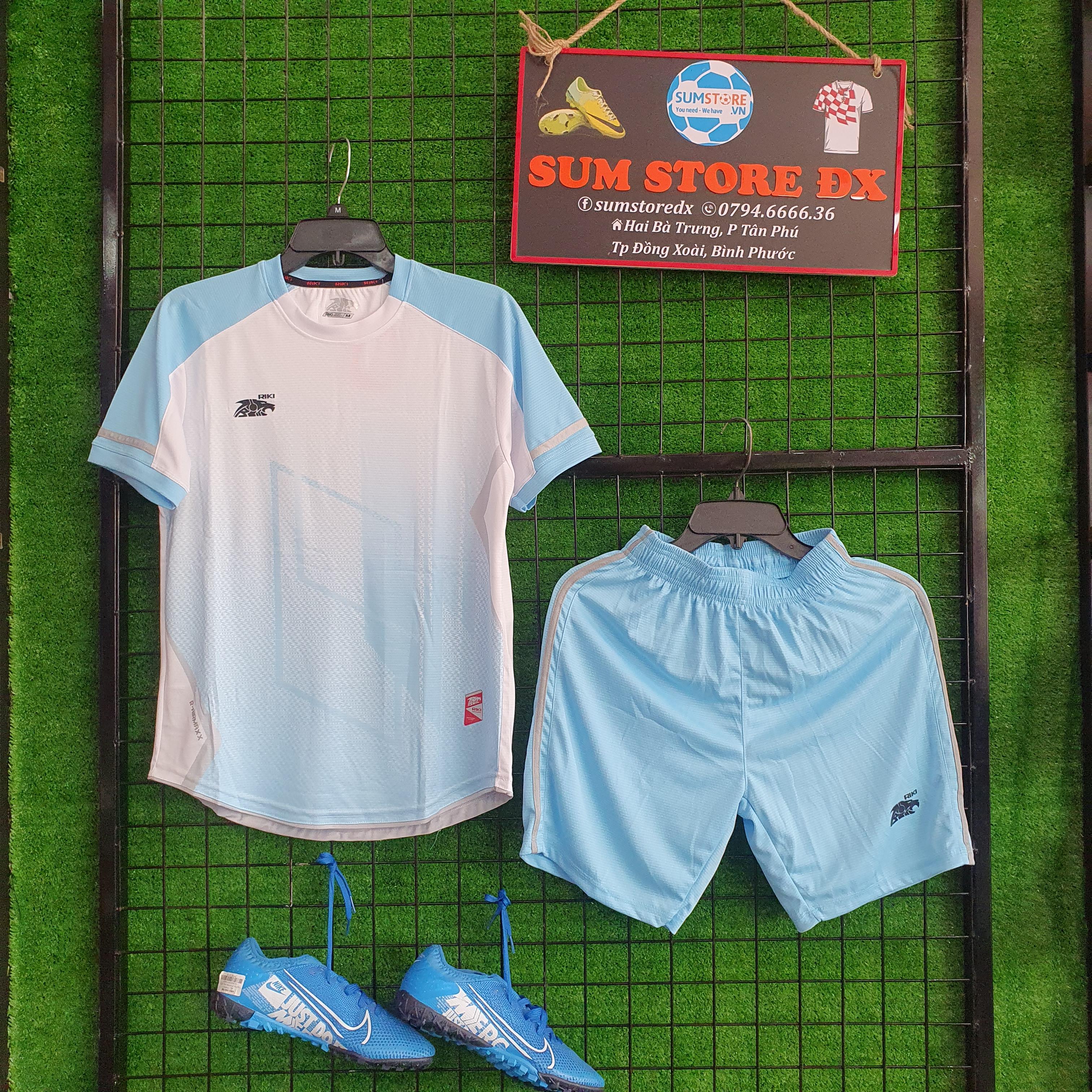 Đồ Đá Banh Không Logo Mẫu Mới, Cực Đẹp RiKi Gem Trắng Thiên Thanh  – Đồ Thể Thao Nam Nữ 2021