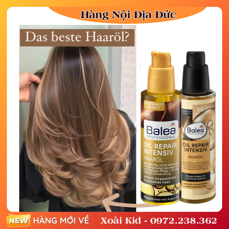 Tinh dầu dưỡng tóc Balea phục hồi tóc khô, hư tổn và chẻ ngọn -Nội địa Đức Đủ Bill