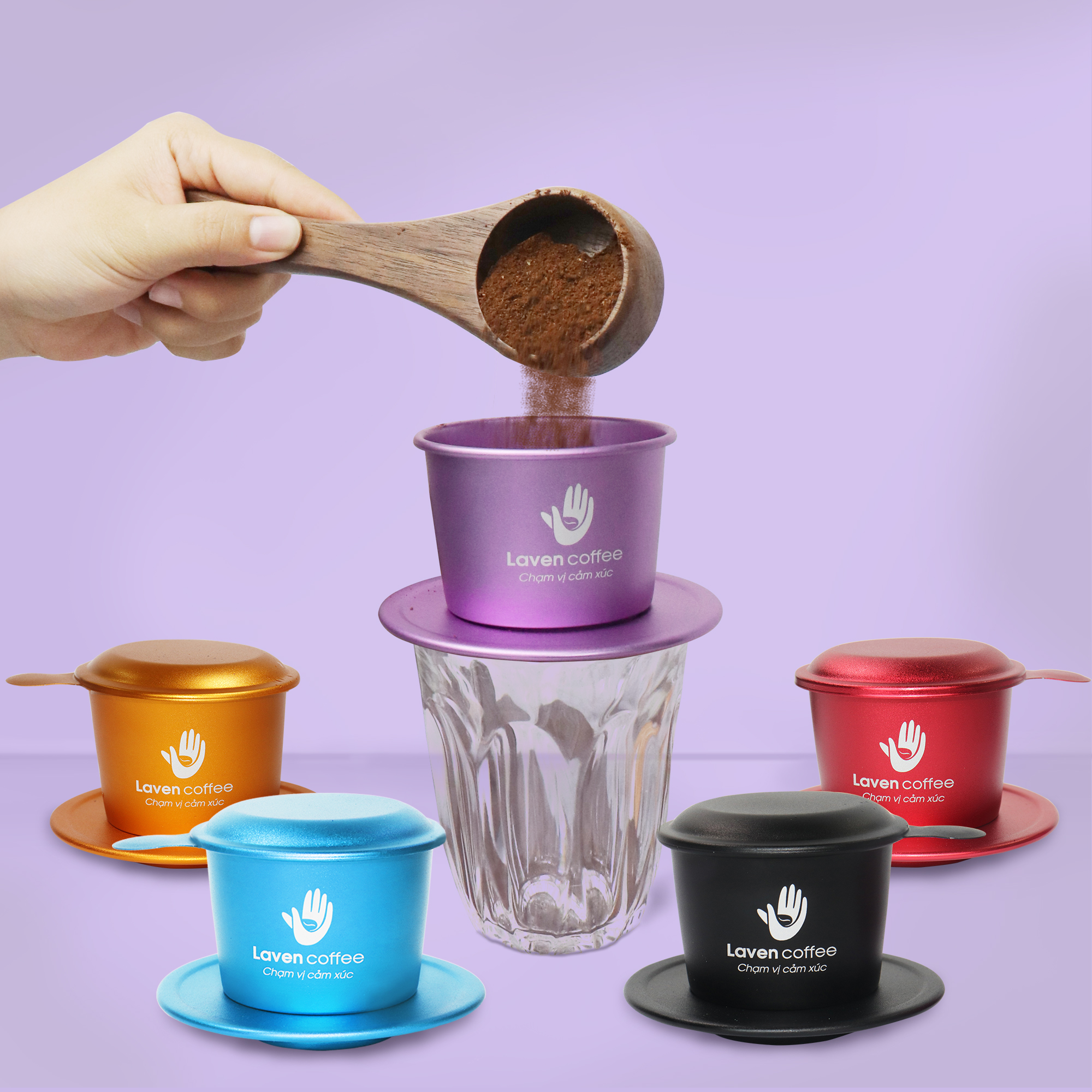 Phin pha cà phê nhôm, phin màu anode nhôm cao cấp, chất lượng, giá rẻ - LAVEN COFFEE