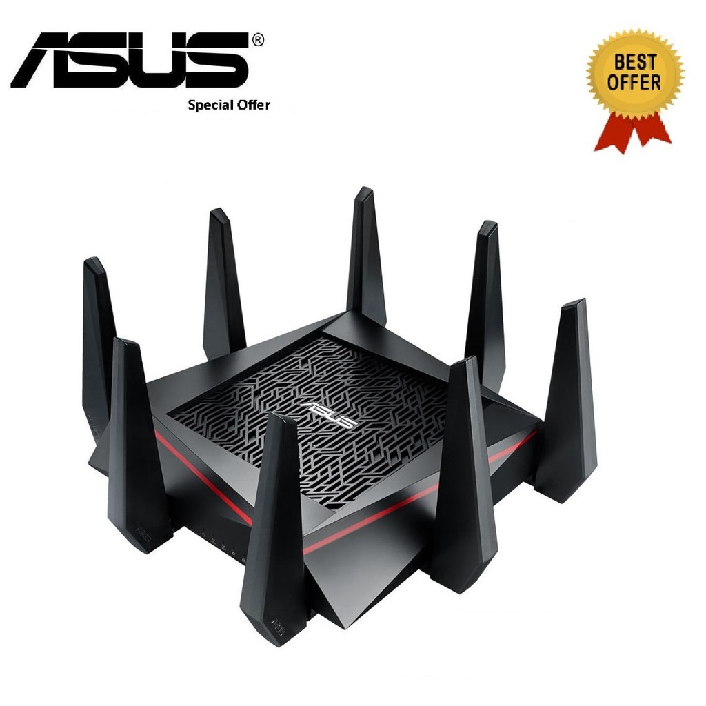 Bộ thu phát wifi - router wifi asus rt-ac5300 ba băng tần