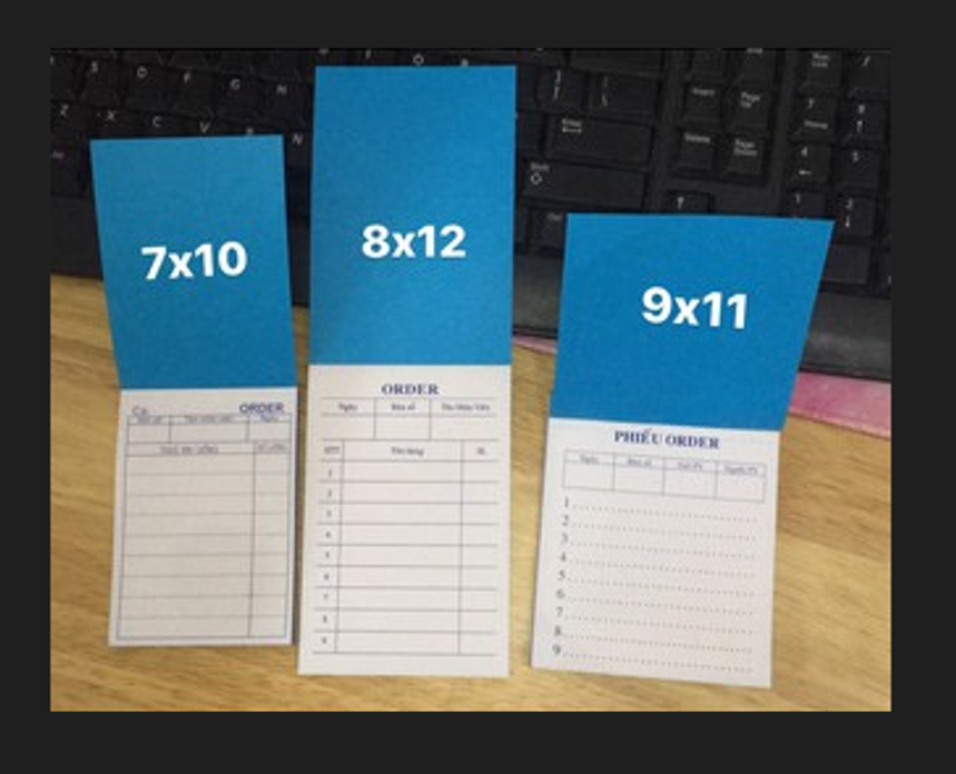 Combo 50 cuốn order 1 liên 80 tờ 7x10