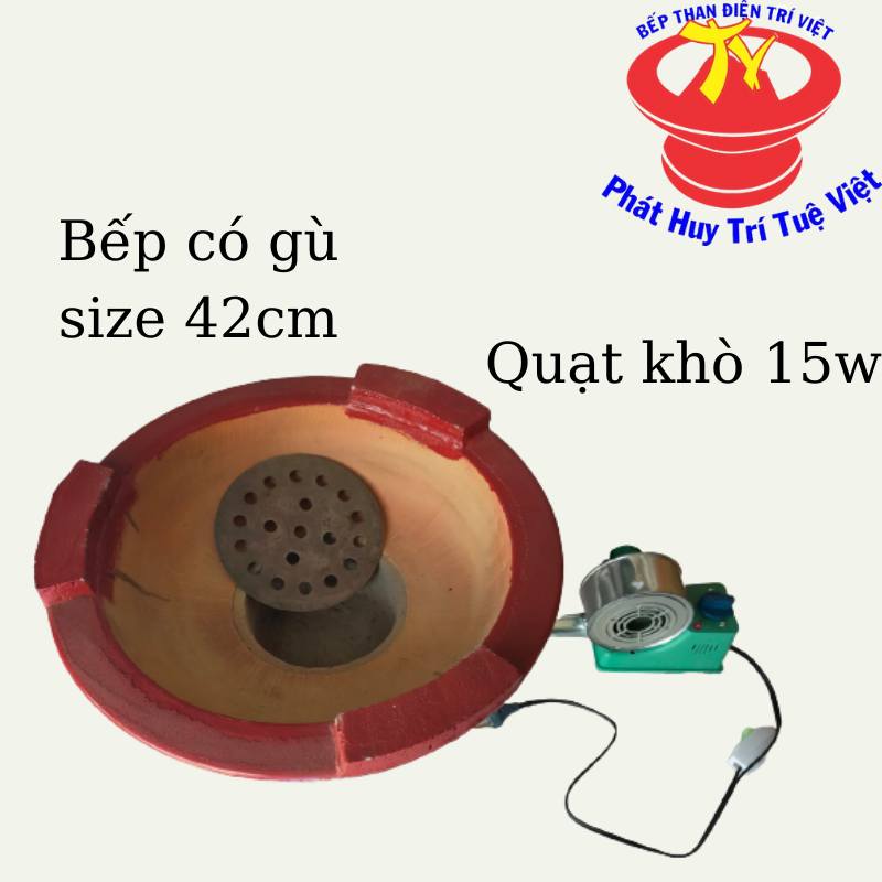[HCM]lò nướng than điện size 42cm có gù sử dụng quạt khò cắm điện trực tiếp