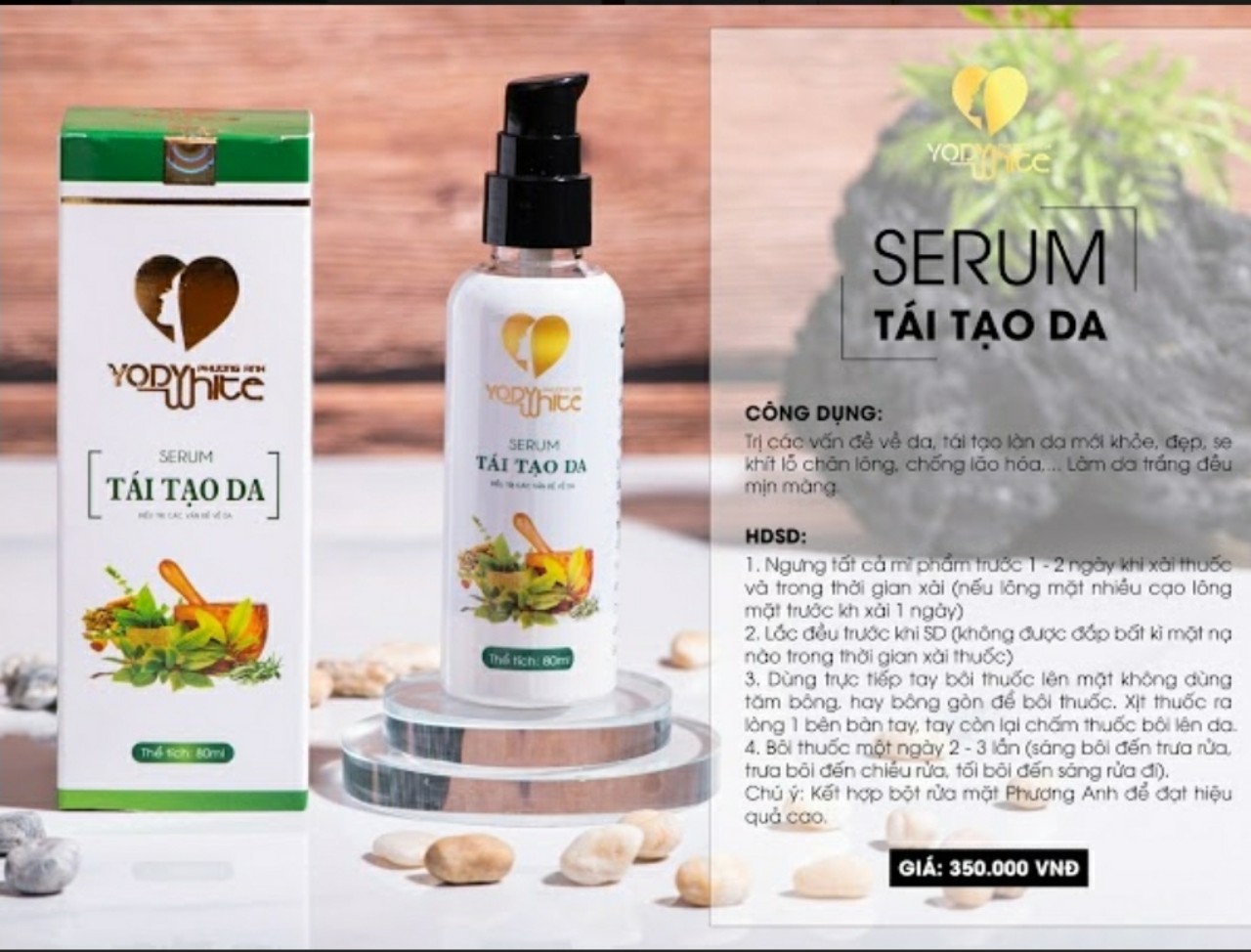 Se rum thảo dược tái tạo da Yody White Phương Anh