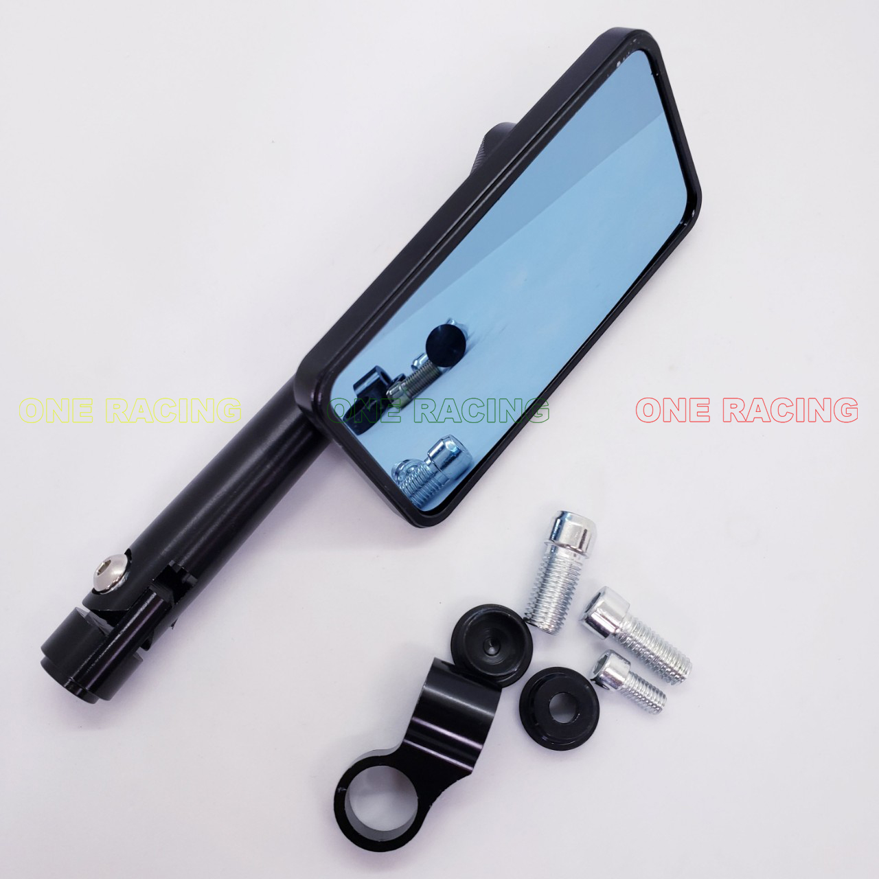 1 Gương chiếu hậu xe máy kính rizoma ip full nhôm CNC cao cấp gắn bên trái, màu đen