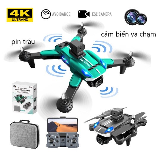 Máy Bay Không Người Lái K8 Pro,Cao Cấp Drone Flycam 4k Mini Giá Rẻ, Play cam, Flai Cam WiFi Pin Khỏe Bay Xa 400 Mé