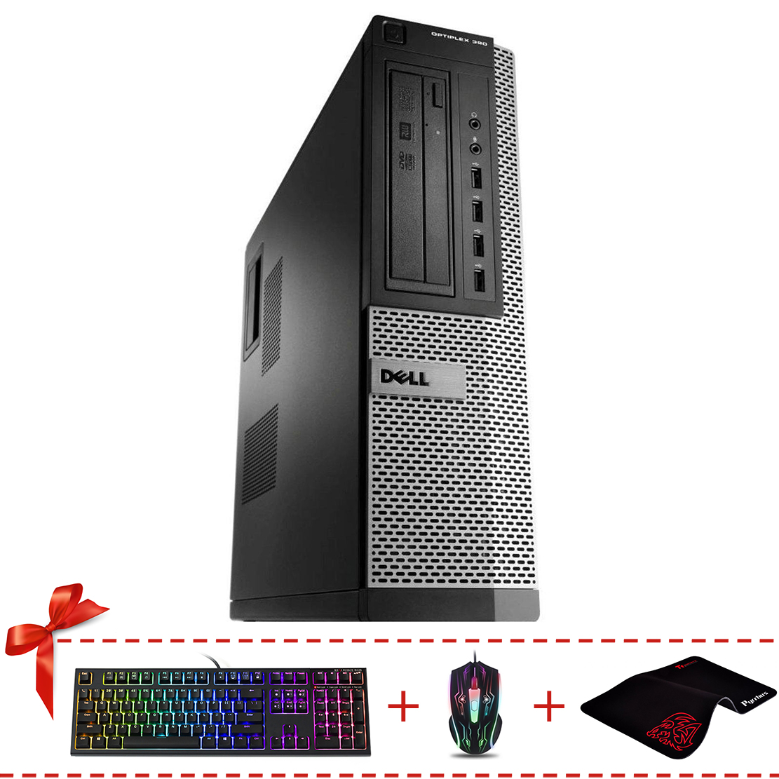Siêu Hót - Máy tính để bàn DELL OPTIPLEX 390 DT (CPU Core i7 2600, Ram 16GB, HDD 4TB) + Bộ Quà Tặng - Hàng Nhập Khẩu