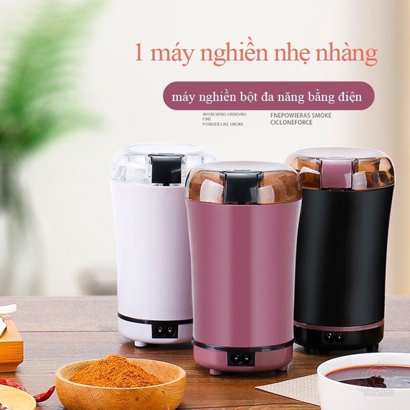 Máy xay nghiền bột khô, bột ngũ cốc đa chức năng, xay hạt cà phê,xay siêu tốc, siêu mịn, cao cấp dễ dùng, thiết kiệm điện