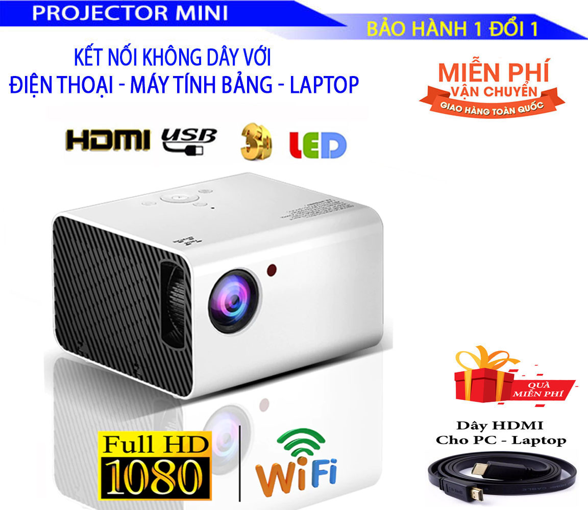 Máy Chiếu Cho Gia Đình T10 LED Độ Phân Giải Full HD 1080P 4000 Lumens Rạp Chiếu Phim Tại Nhà