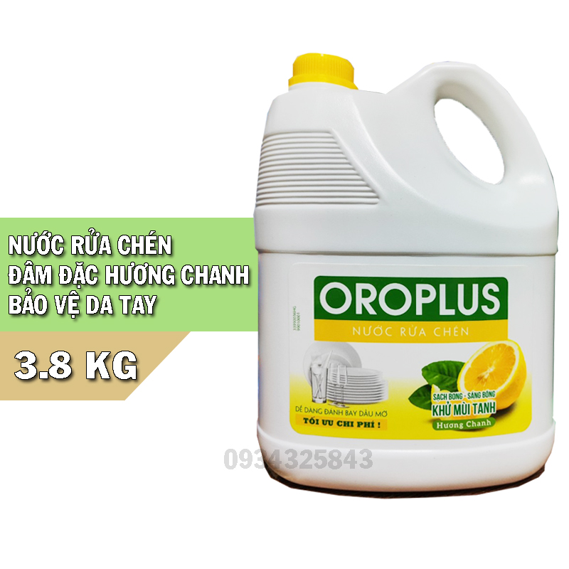 Nước rửa chén đậm đặc hương chanh Oroplus 3.8kg