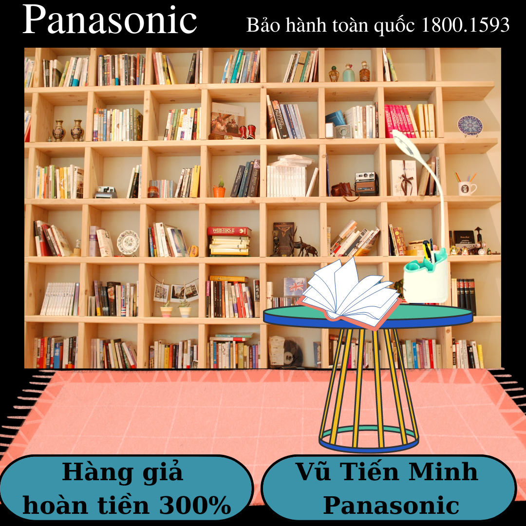Đèn bàn học LED Panasonic tích điện, chống cân HH-LT033619 - Hàng chính hãng, bảo hành toàn quốc