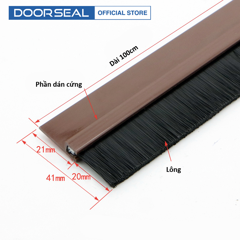 Ron dán chân cửa đế lông doorseal , ngăn bụi, ngăn côn trùng