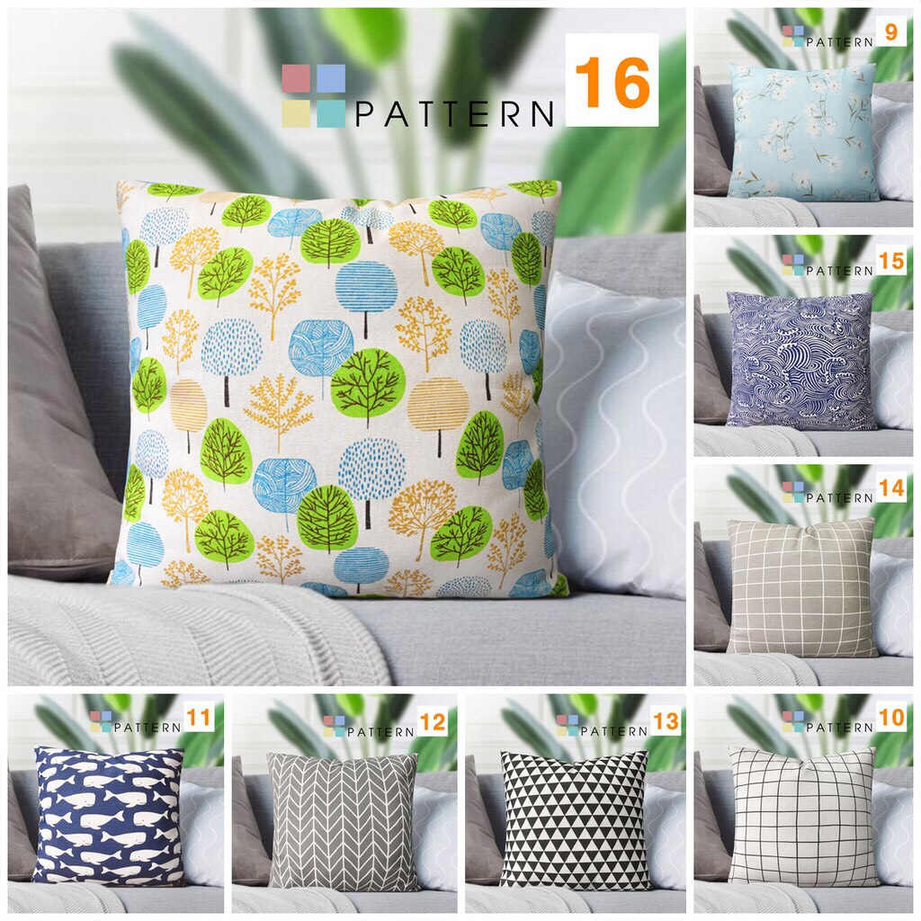 Vỏ gối tựa sofa pattern