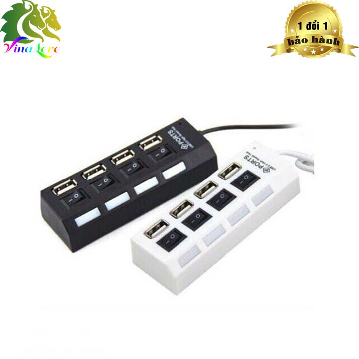Bộ chia usb từ 1 ra 4 usb có công tắt 2.0