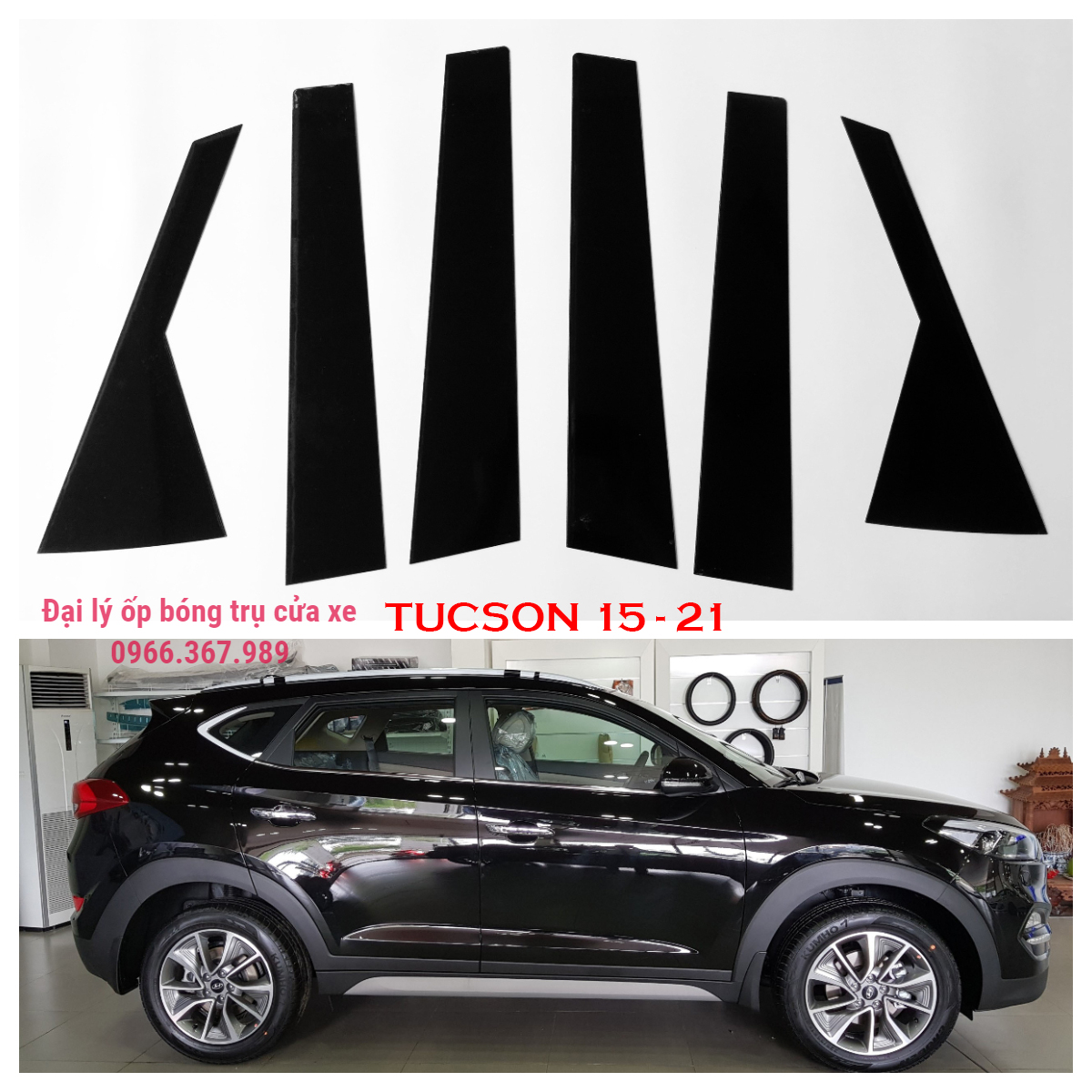 Ốp bóng trụ cửa xe ô tô Hyundai Tucson