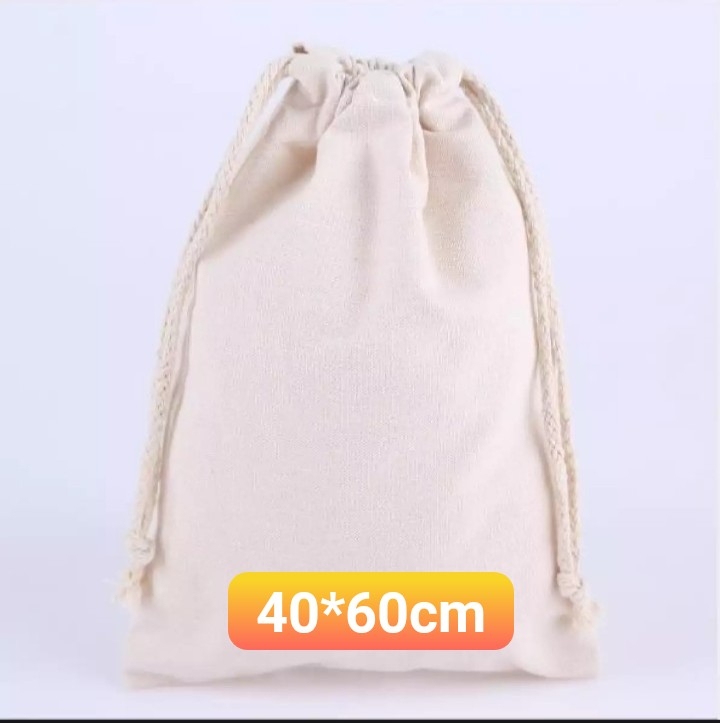 Bộ gồm 10 túi vải dây rút tiện ích kích thước 40*60cm