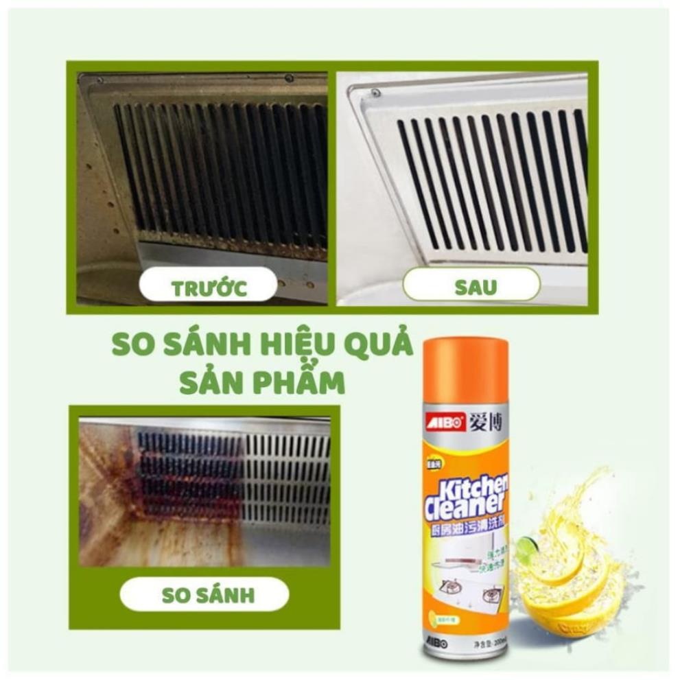 Bình xịt vệ sinh nhà bếp dạng bọt tuyết chai tẩy rửa nhà tắm đa năng Kitchen Clear vệ sinh xoong nồi dầu mỡ mảng bám