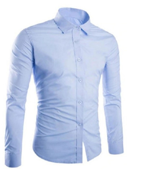[HCM]Áo sơ mi nam dài tay màu xanh biển vải cotton oxford