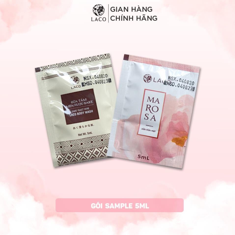Sữa tắm - dạng gói nhỏ tiện dụng chính hãng laco