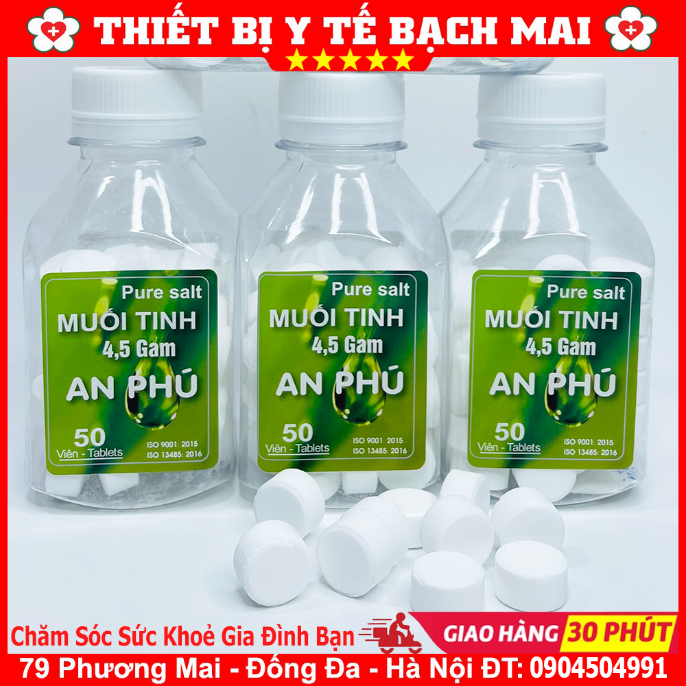 Viên muối sinh lý an phú - nước muối sinh lý dạng viên tự pha
