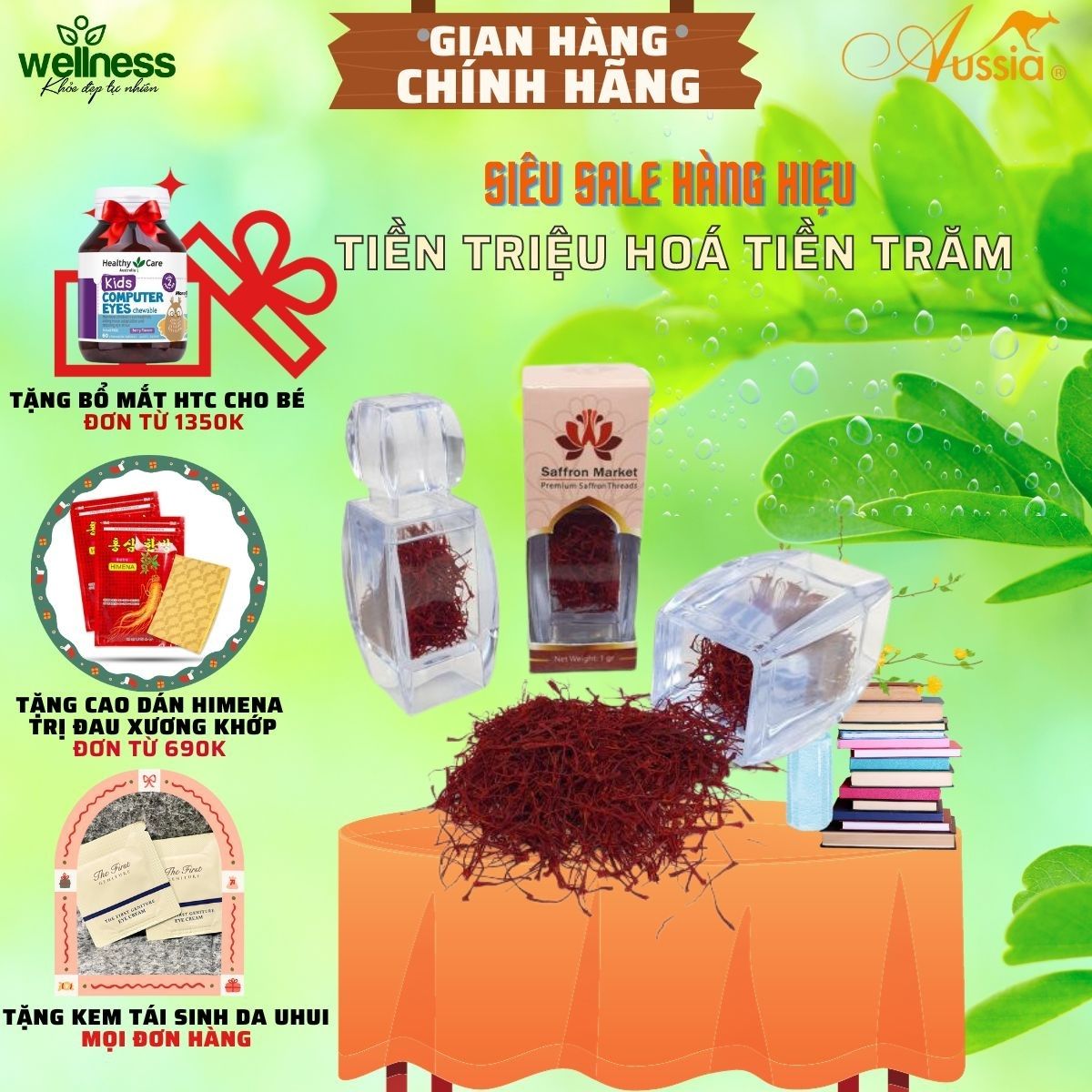 Saffron Market Úc nhuỵ hoa nghệ tây hộp 2g