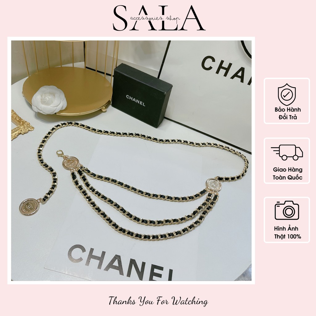 ❤️SIÊU ĐẸP❤️ Đai Lưng Xích Mix Da Thời Trang Cao Cấp Cho Nữ
