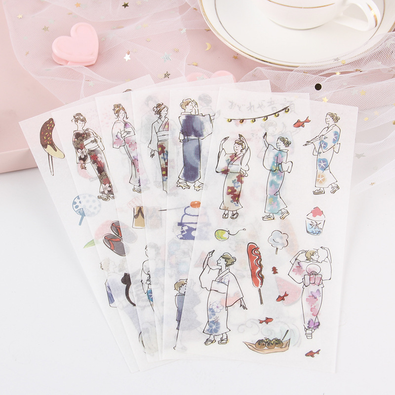 Kawaii văn phòng phẩm Sticker thẩm mỹ dễ thương journaling các loại Stickers cho kế hoạch Tạp Chí máy tính xách tay trẻ em pegatinas 8*16cm
